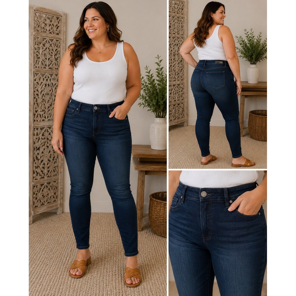Kut from the Kloth Diana Fab Ab‎ Skinny Jeans Dark Wash High Rise Petite 14P
